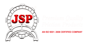 JSP Brakes & Clutches logo for automotive brake pads and clutch components manufacturer.