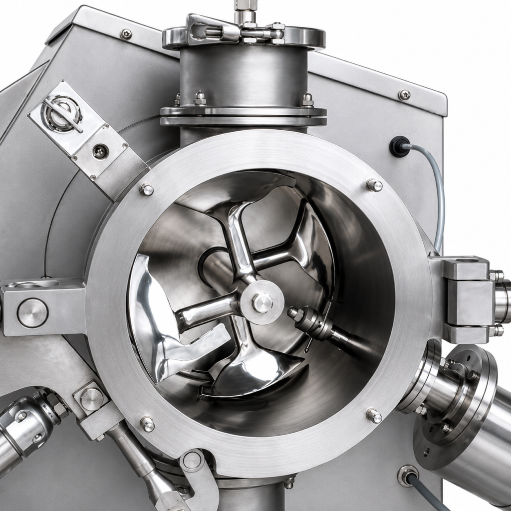 Plough Shear Lab Mixer for uniform powder and granule mixing at JSP Brakes.